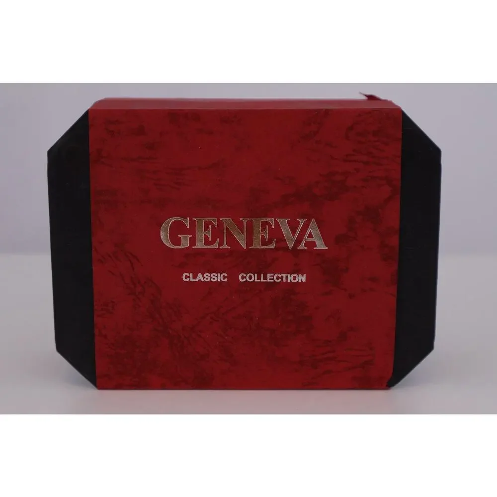 Geneva Classic Collection Matching Watch Set Silver Tone Quartz Watches Boxed